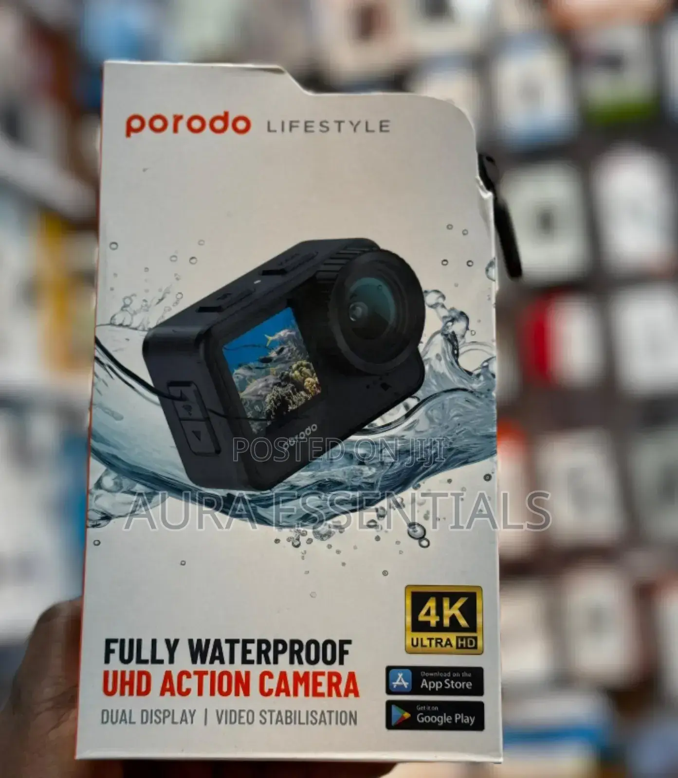 Fully Waterproof UHD Action Camera (PD -5kacam-Bk )