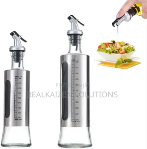 Leak-Proof Glass Cruet Oil| Vinegar | Wine Dispenser Bottle