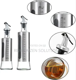 Leak-Proof Glass Cruet Oil| Vinegar | Wine Dispenser Bottle