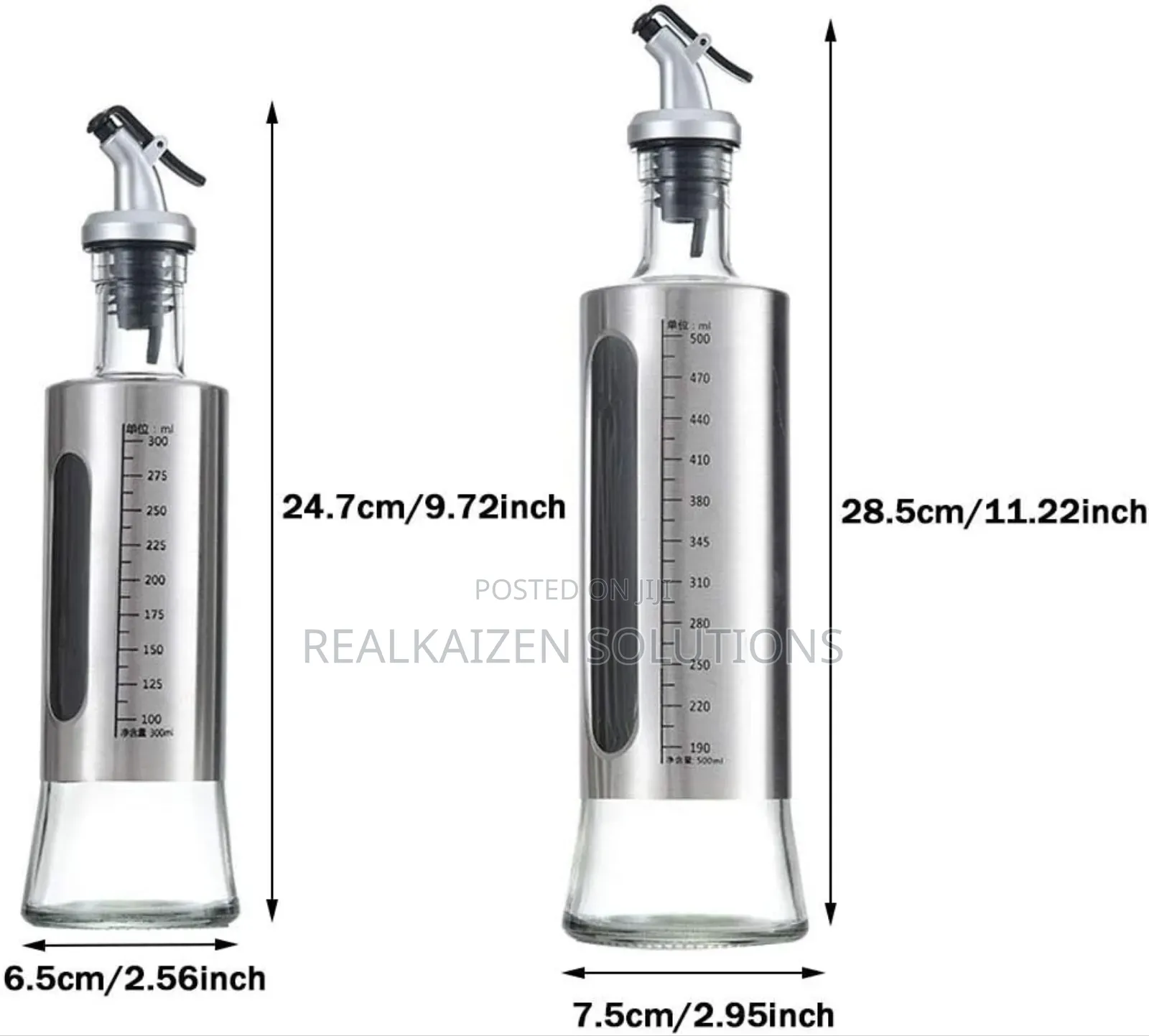 Leak-Proof Glass Cruet Oil| Vinegar | Wine Dispenser Bottle