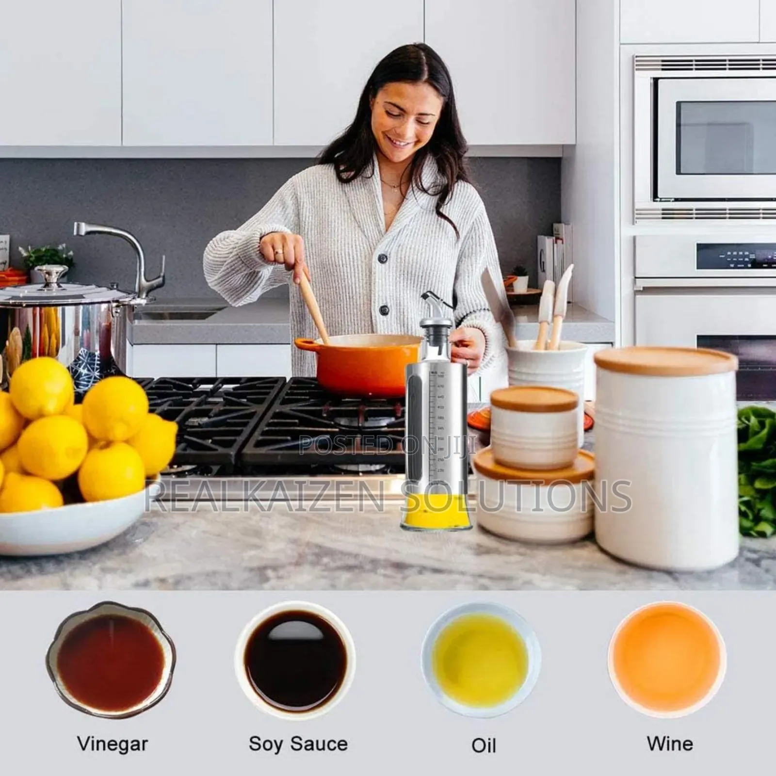 Leak-Proof Glass Cruet Oil| Vinegar | Wine Dispenser Bottle