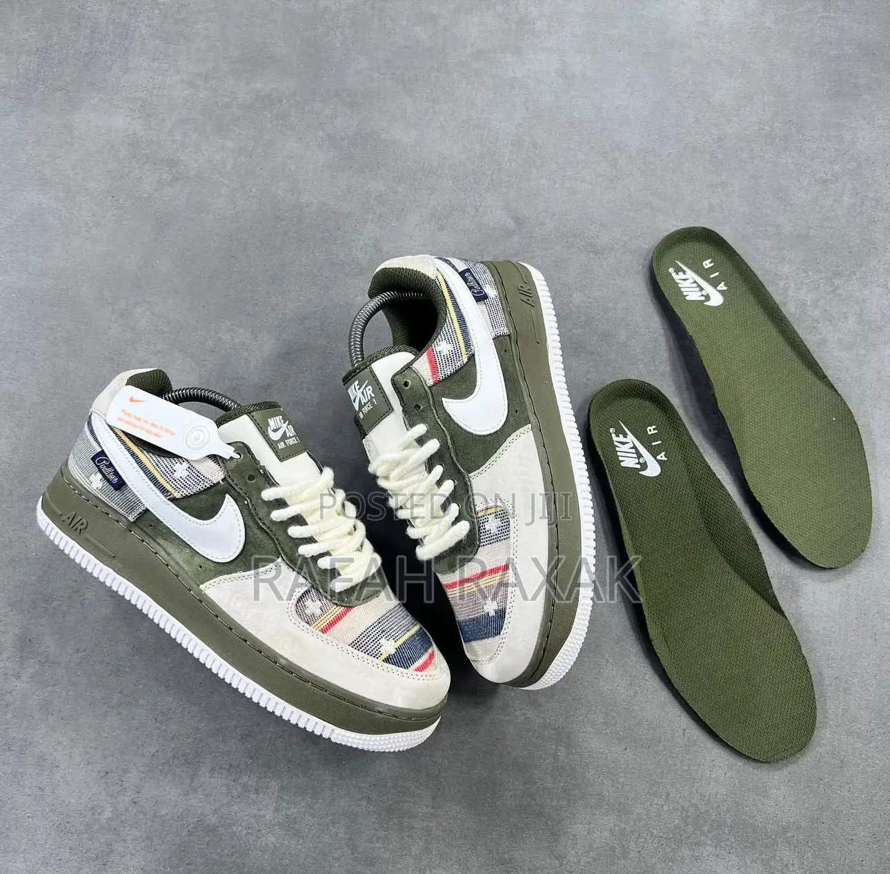 Original New Nike Air Force Out Side Green Sneaker