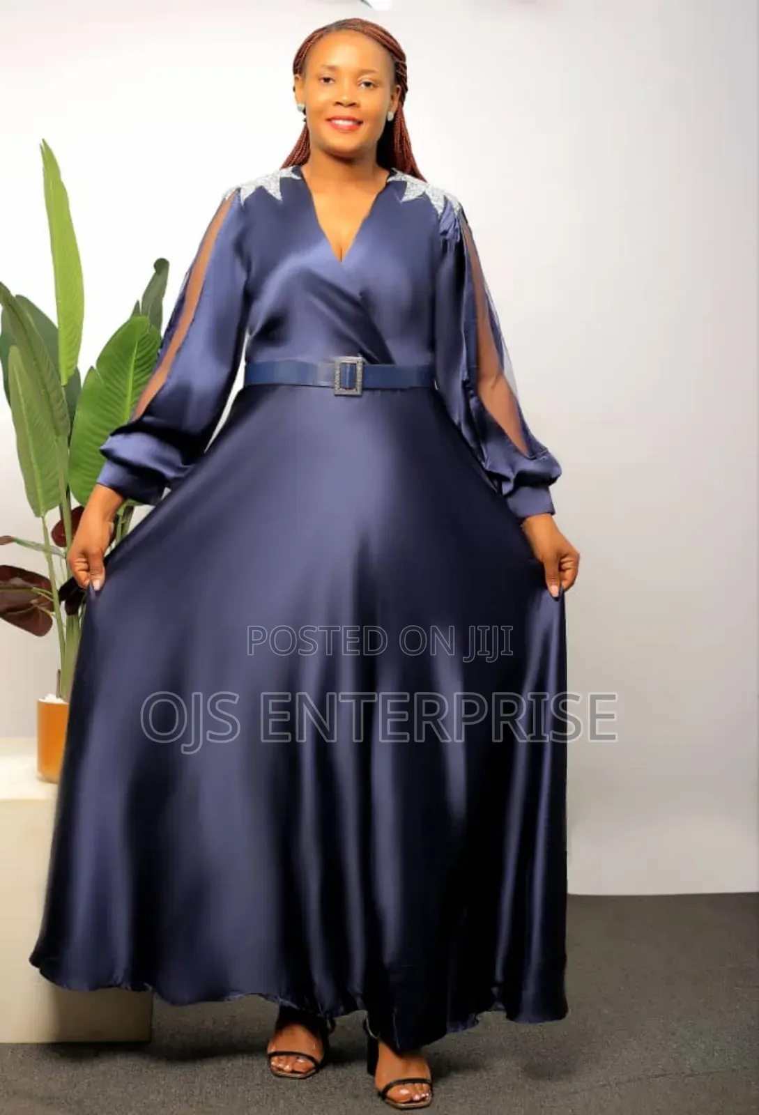 Satin Long Party Dress