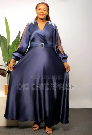Satin Long Party Dress