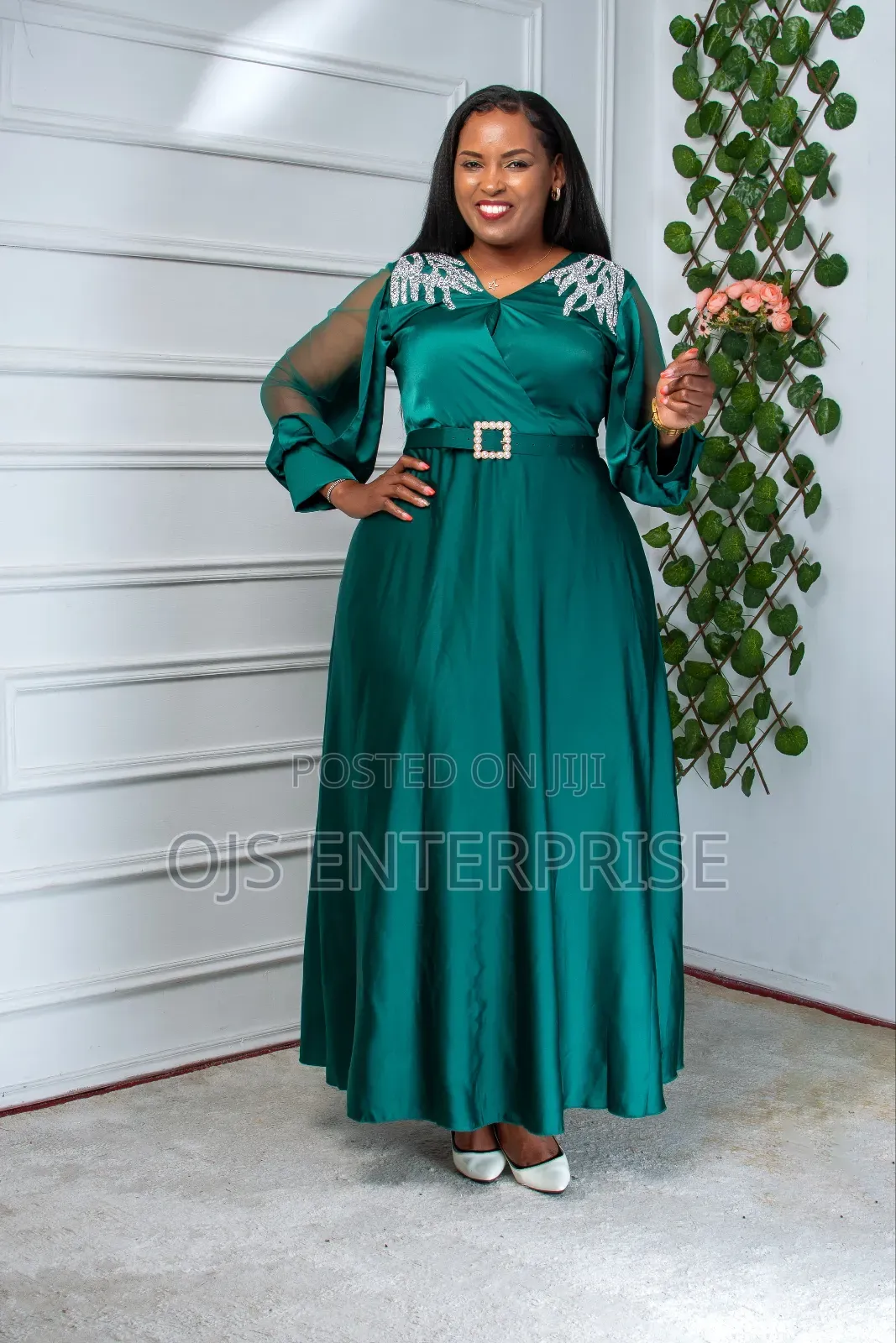 Satin Long Party Dress