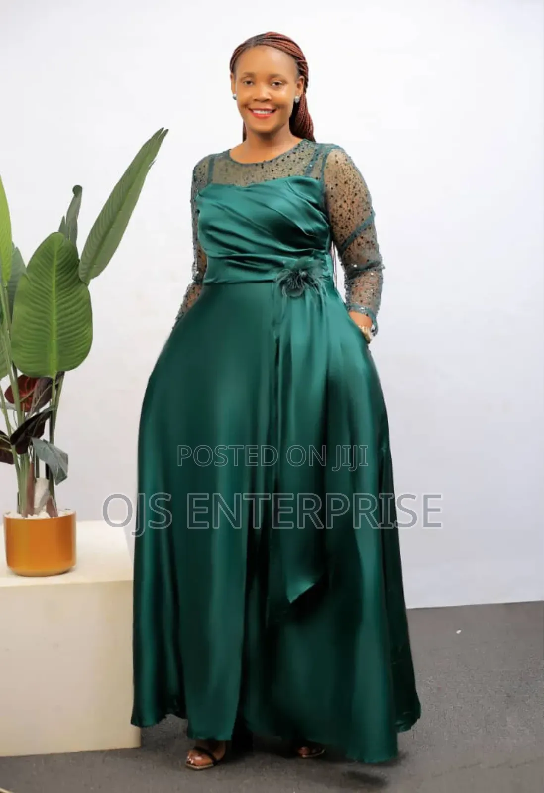 Satin Long Party Dress