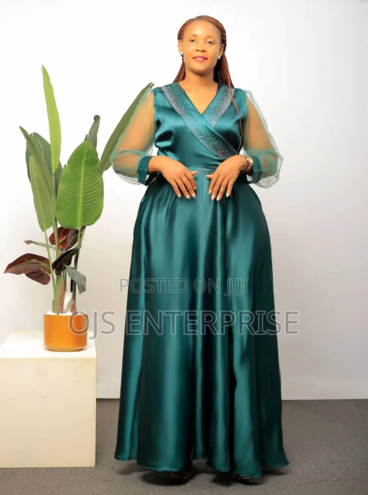 Satin Long Party Dress