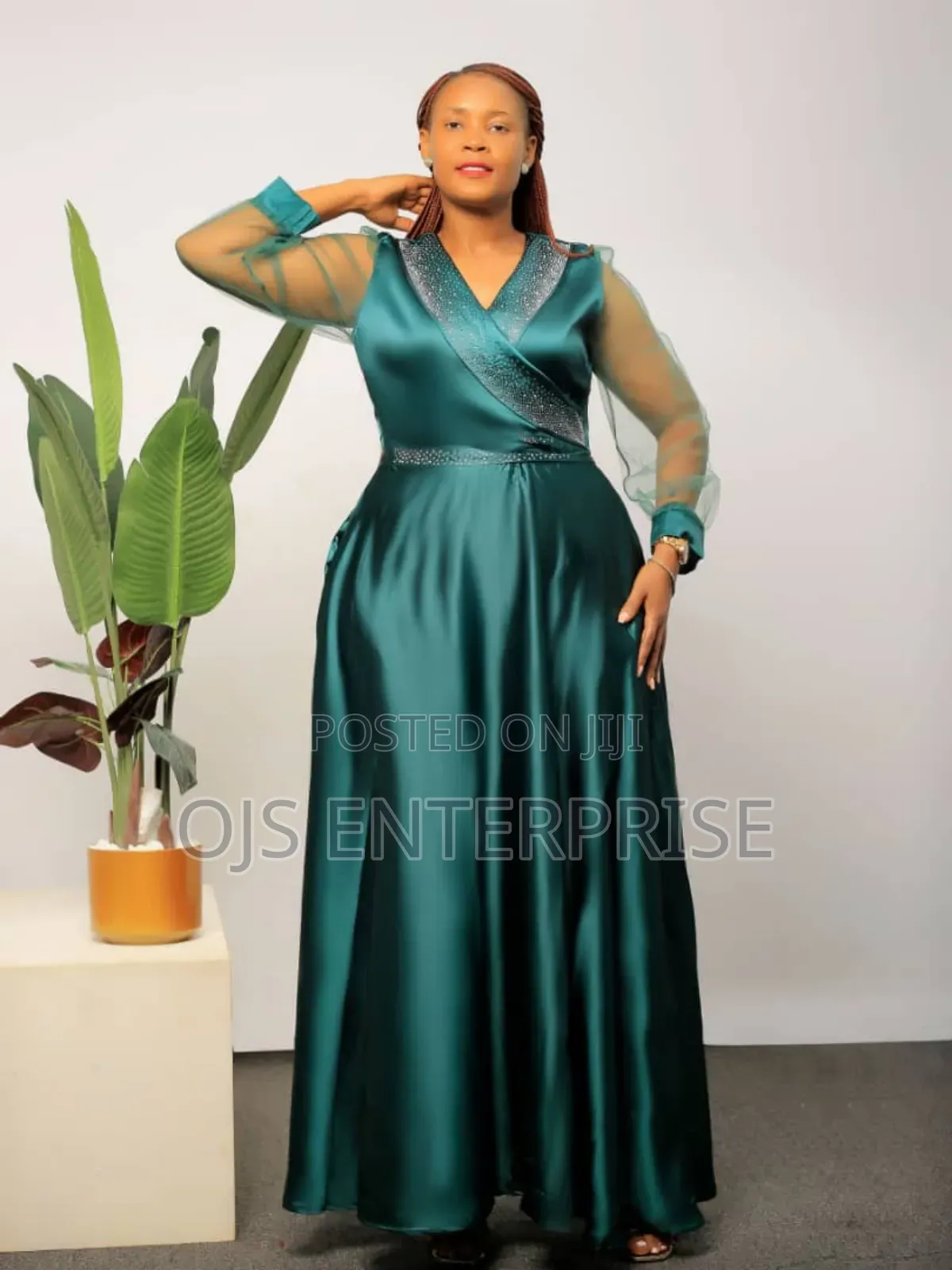 Satin Long Party Dress