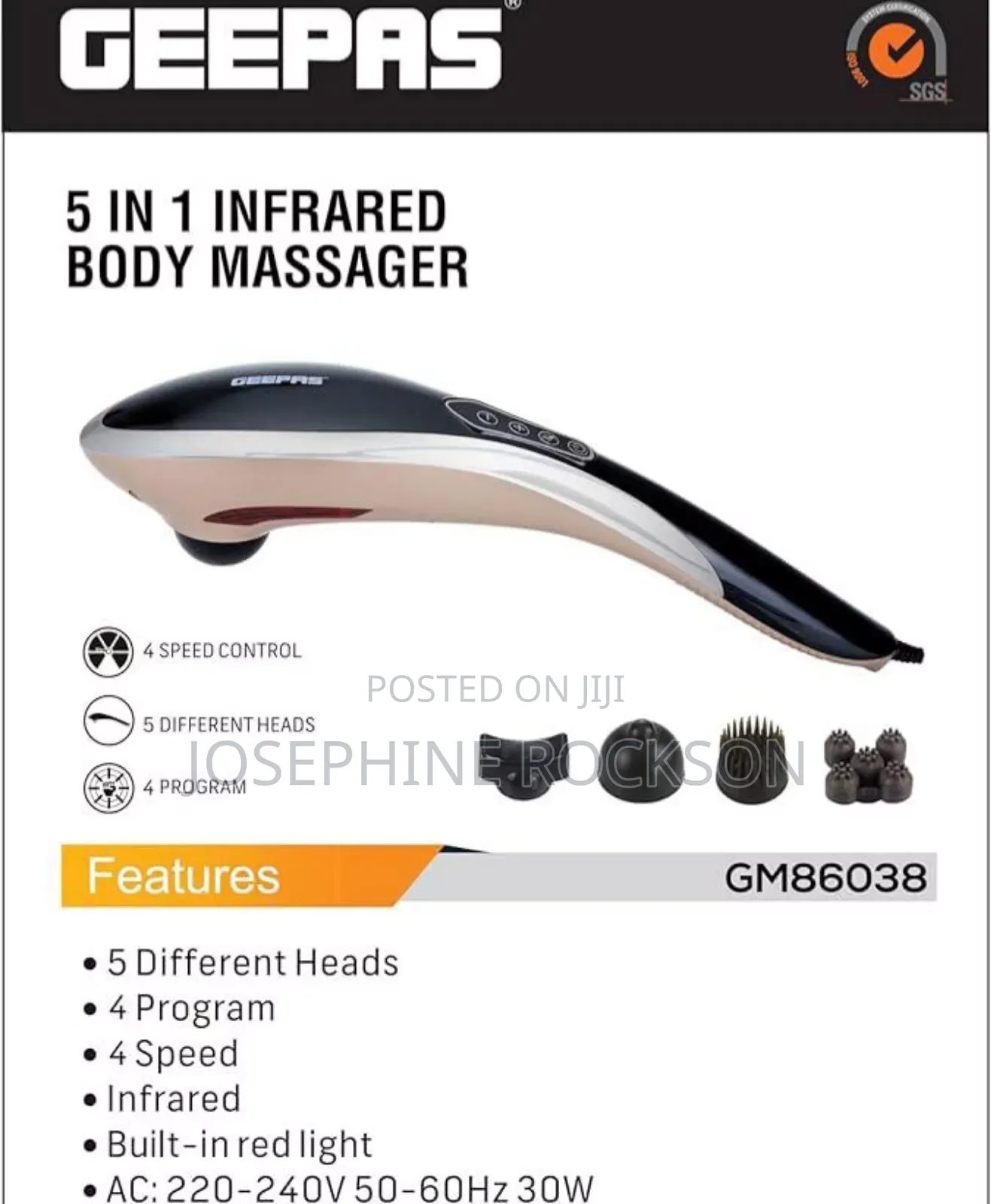 Geepas 5 in 1 Infrared Body Massager