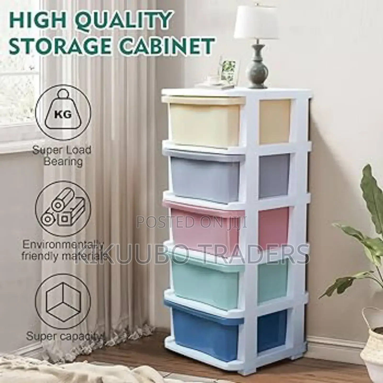 5 Tier Plastic Laundry Cabinet