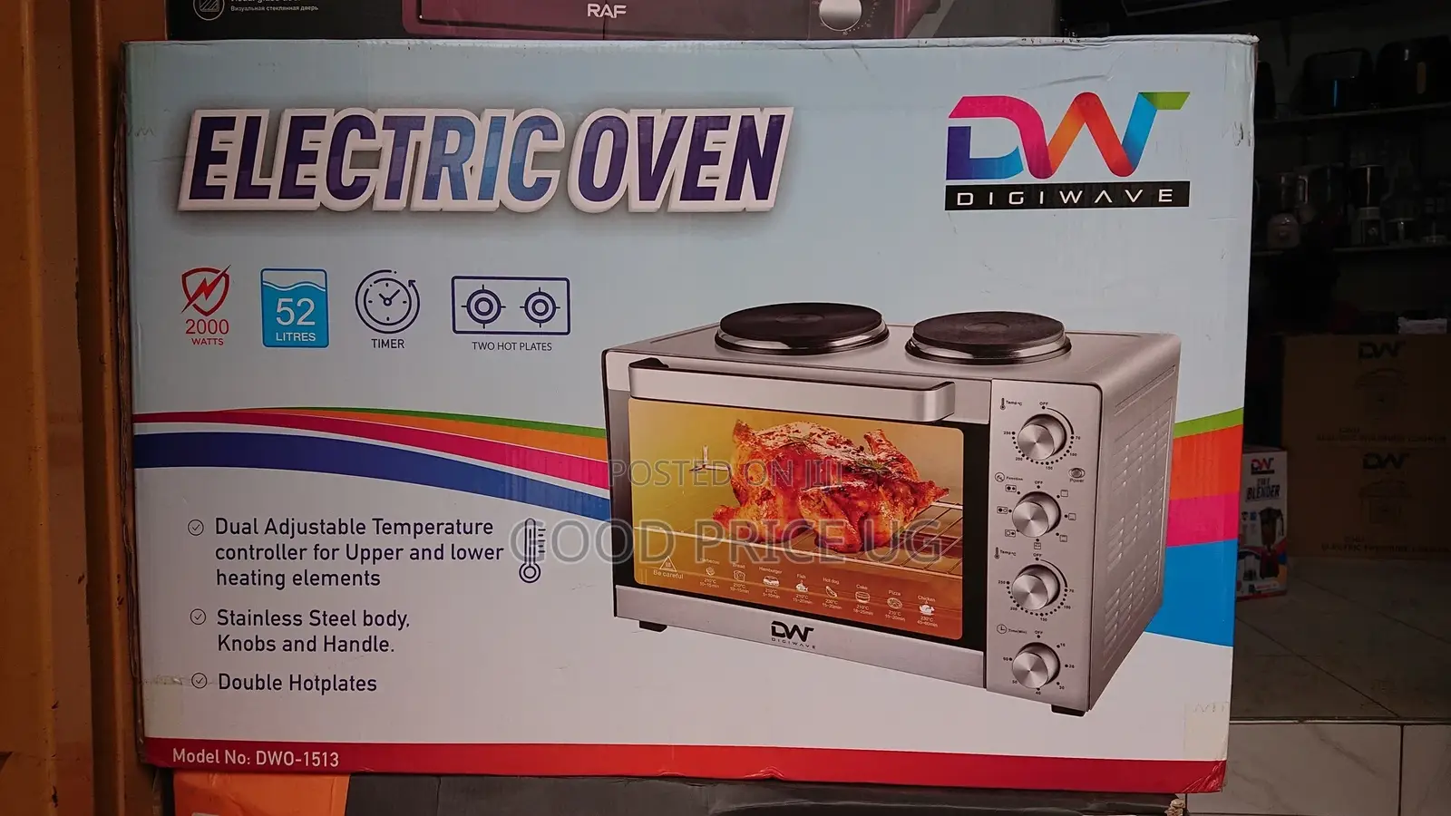Digiwave Electric Oven 52L Dwo-1513