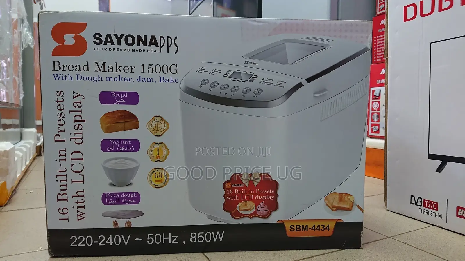 Sayona Bread Maker With Dough Maker,Jam,Bake