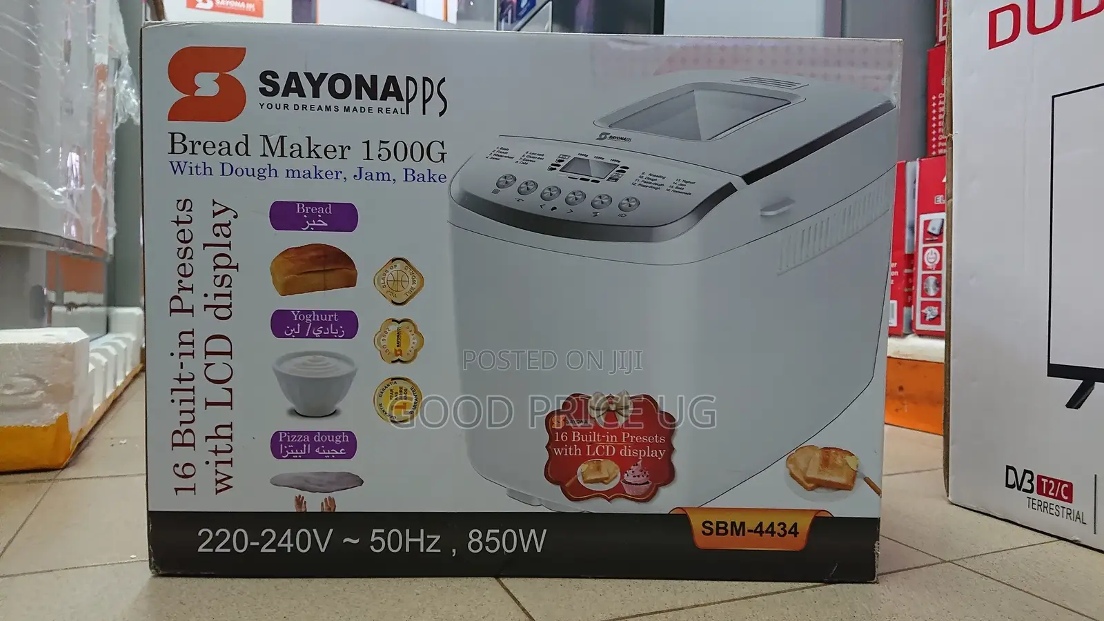 Sayona Bread Maker With Dough Maker,Jam,Bake