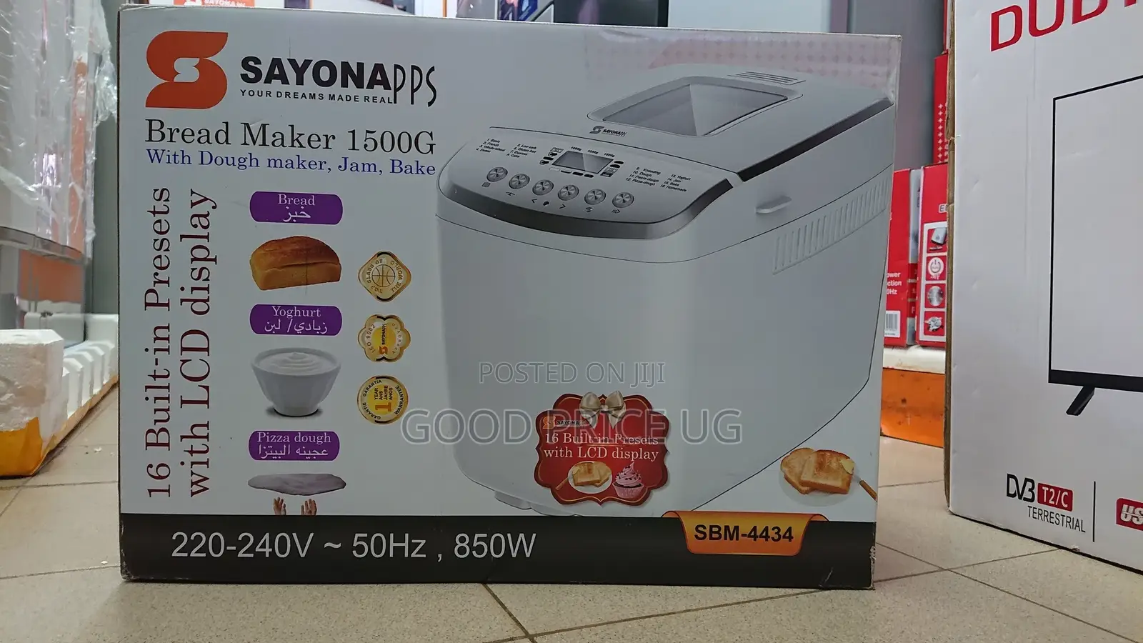 Sayona Bread Maker With Dough Maker,Jam,Bake