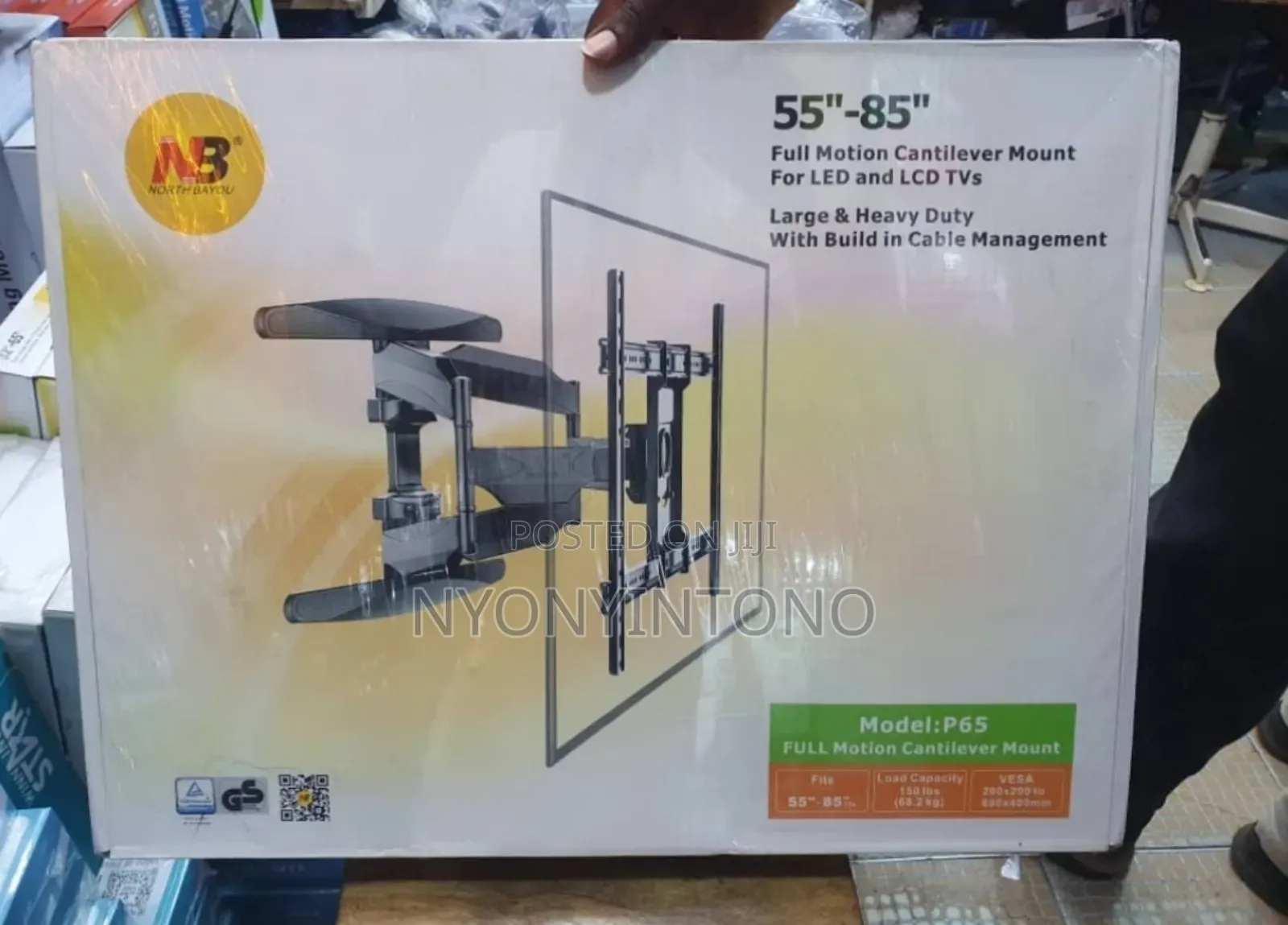Very Strong Full Motion Wall Mount With 85" Tv Load Limit