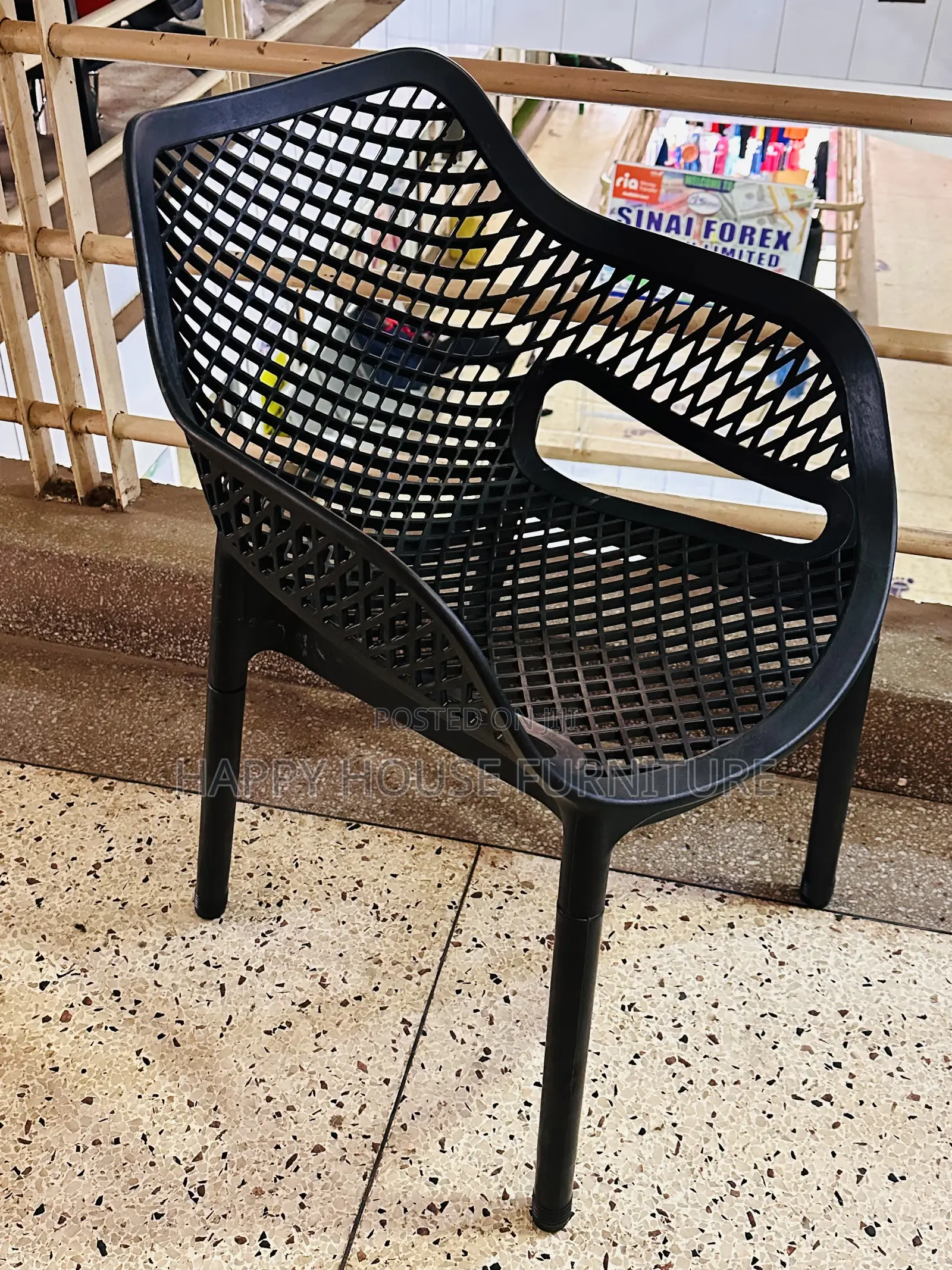 Black Jerk Plastic Chair