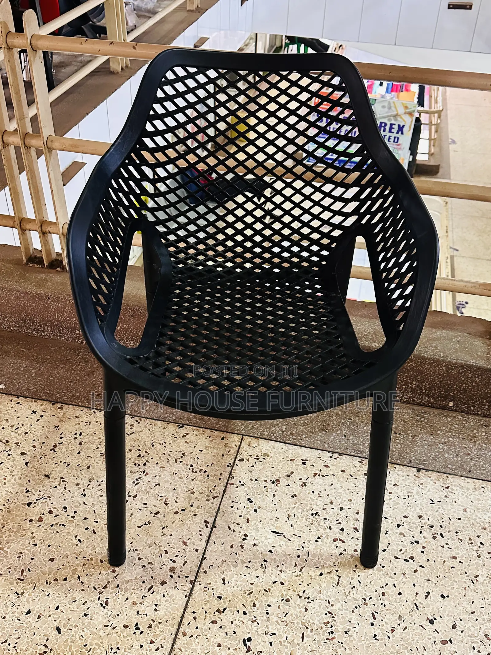 Black Jerk Plastic Chair