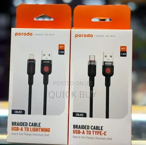 Original Porodo Braided Cable USB