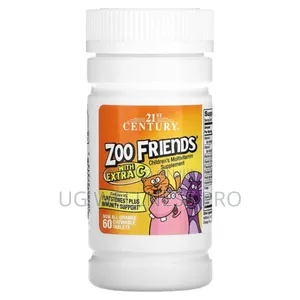 21st Century, Zoo Friends With Extra C, 60 Chewable Tablets