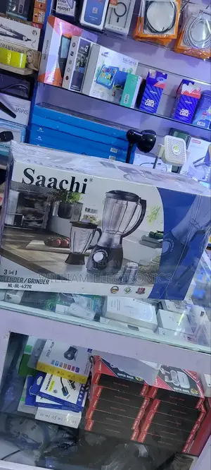Black Saachi 3in1 Blender 1.6l/Electric Saachi Grinder