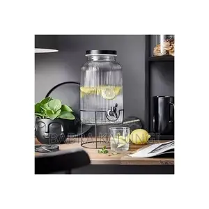 5.5L Glass Cold Water Mason Jar Beer Dispenser