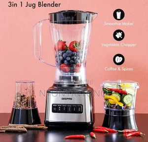 Geepas 3 in 1 High-Quality Blender With Chopper Grinder