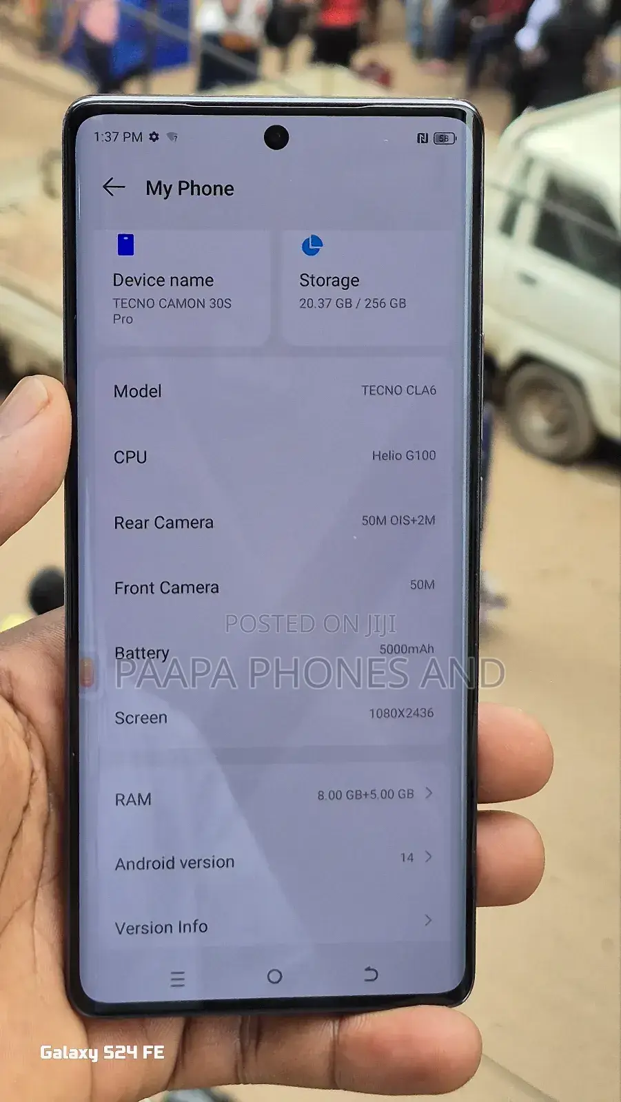 Tecno Camon 30S Pro 256 GB Black