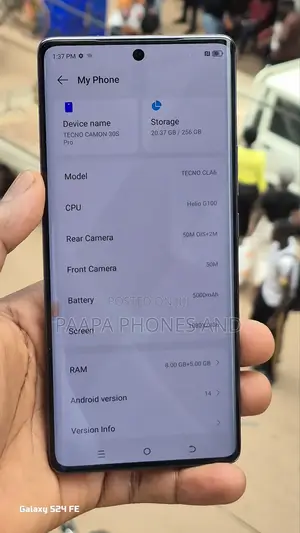 Tecno Camon 30S Pro 256 GB Black