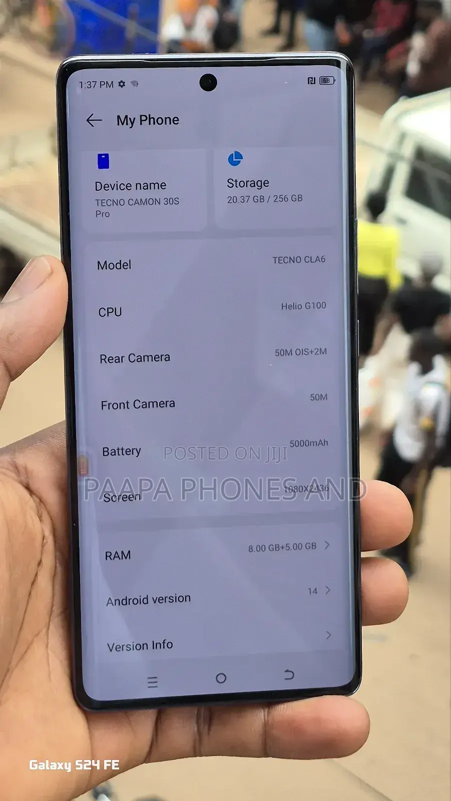 Tecno Camon 30S Pro 256 GB Black