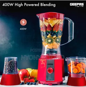 Geepas 3 in 1 Top Quality Blender With Chopper Grinder
