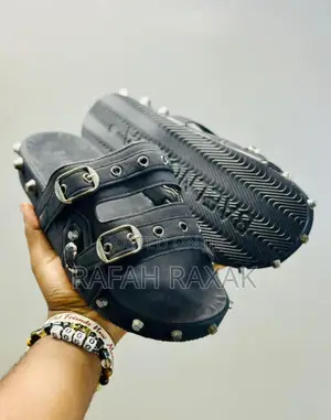 Original Black Balenciaga Cagole Slides Sandals