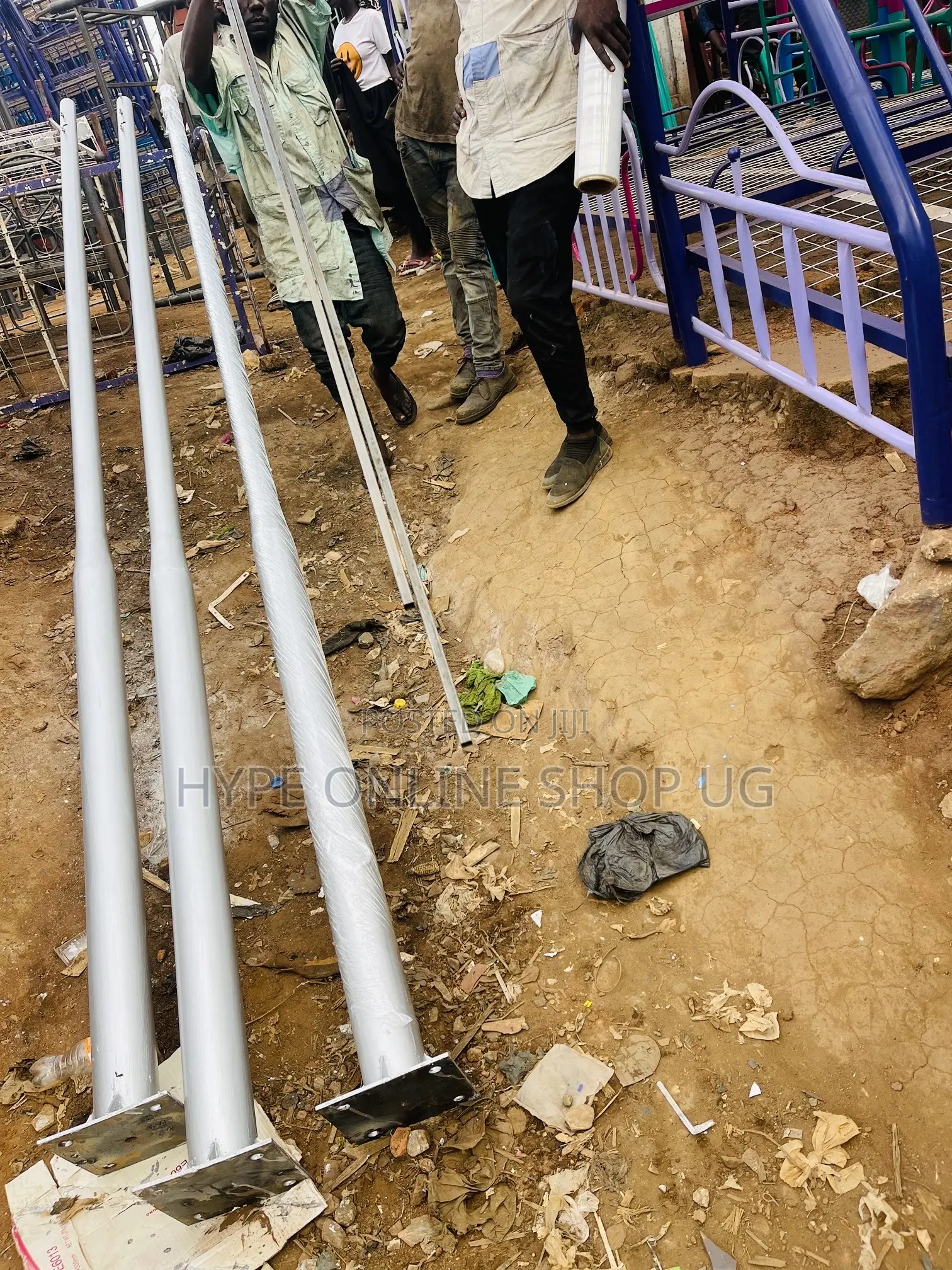 Thin Adjustable Solar Lights Poles