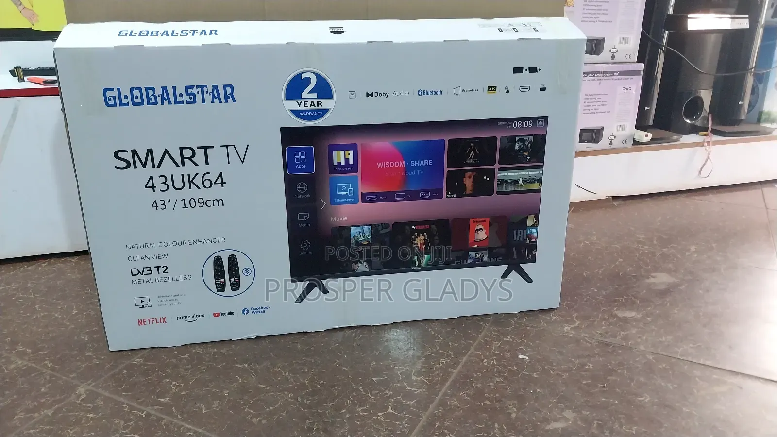 Global Star 43 Smart Digital Flat Screen Flameless.