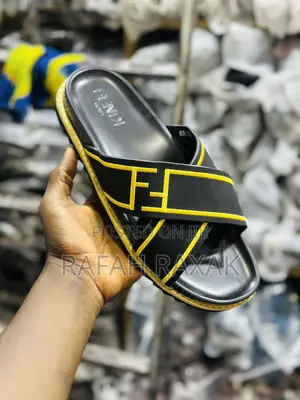 Original Men’S Luxury Fendi Cross Leather Sandals