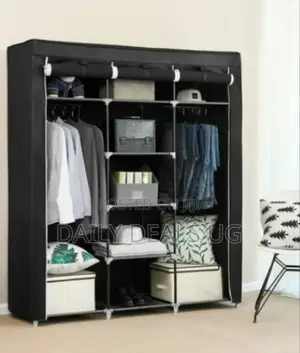 Black Portable Clothes Wardrobe