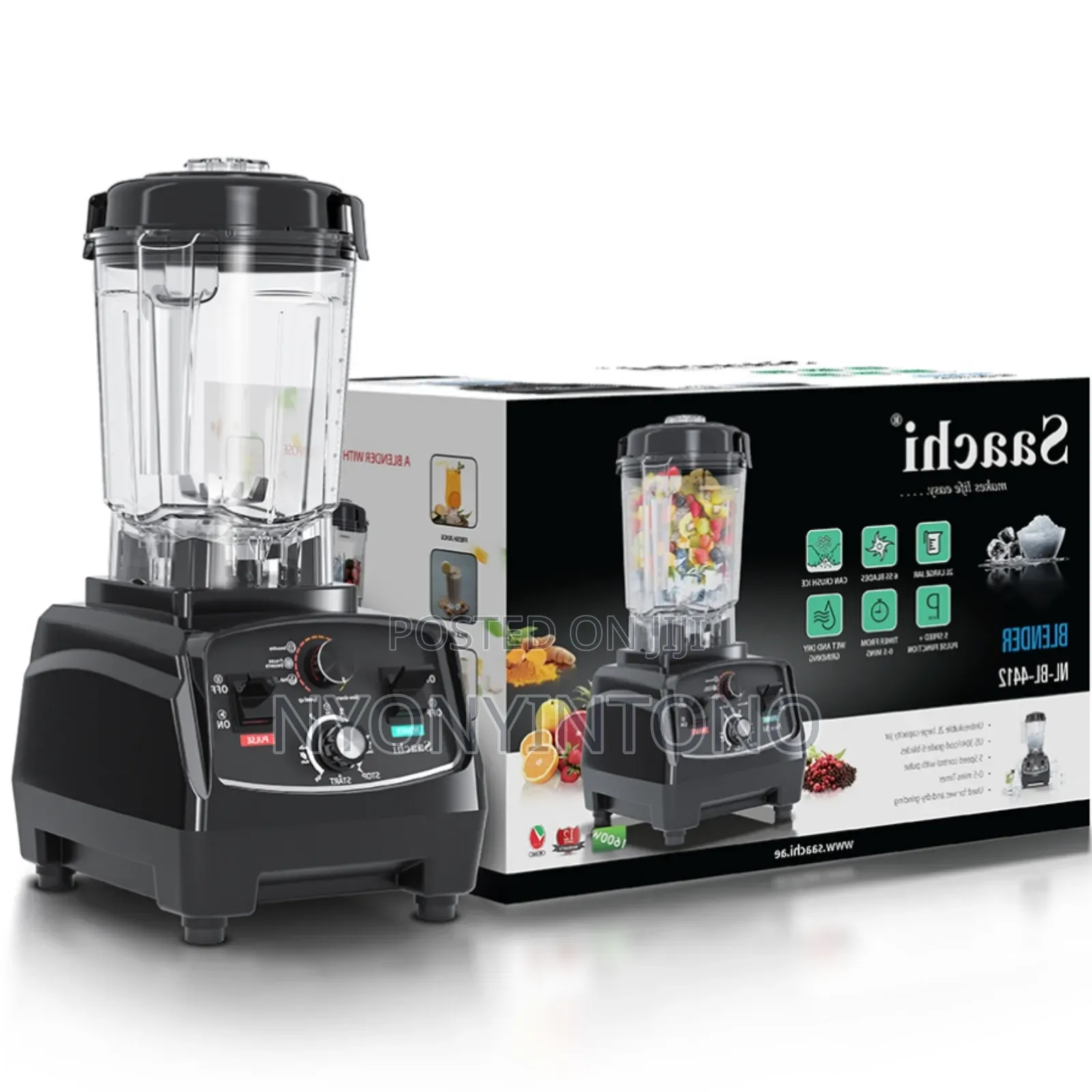 Saachi Heavy-Duty 2L Commercial Blender With Powerful Motor