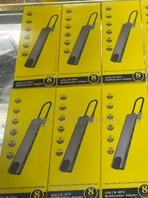 USB C 8 in 1 Hub Type C Splitter 100W Quick Charge Docking