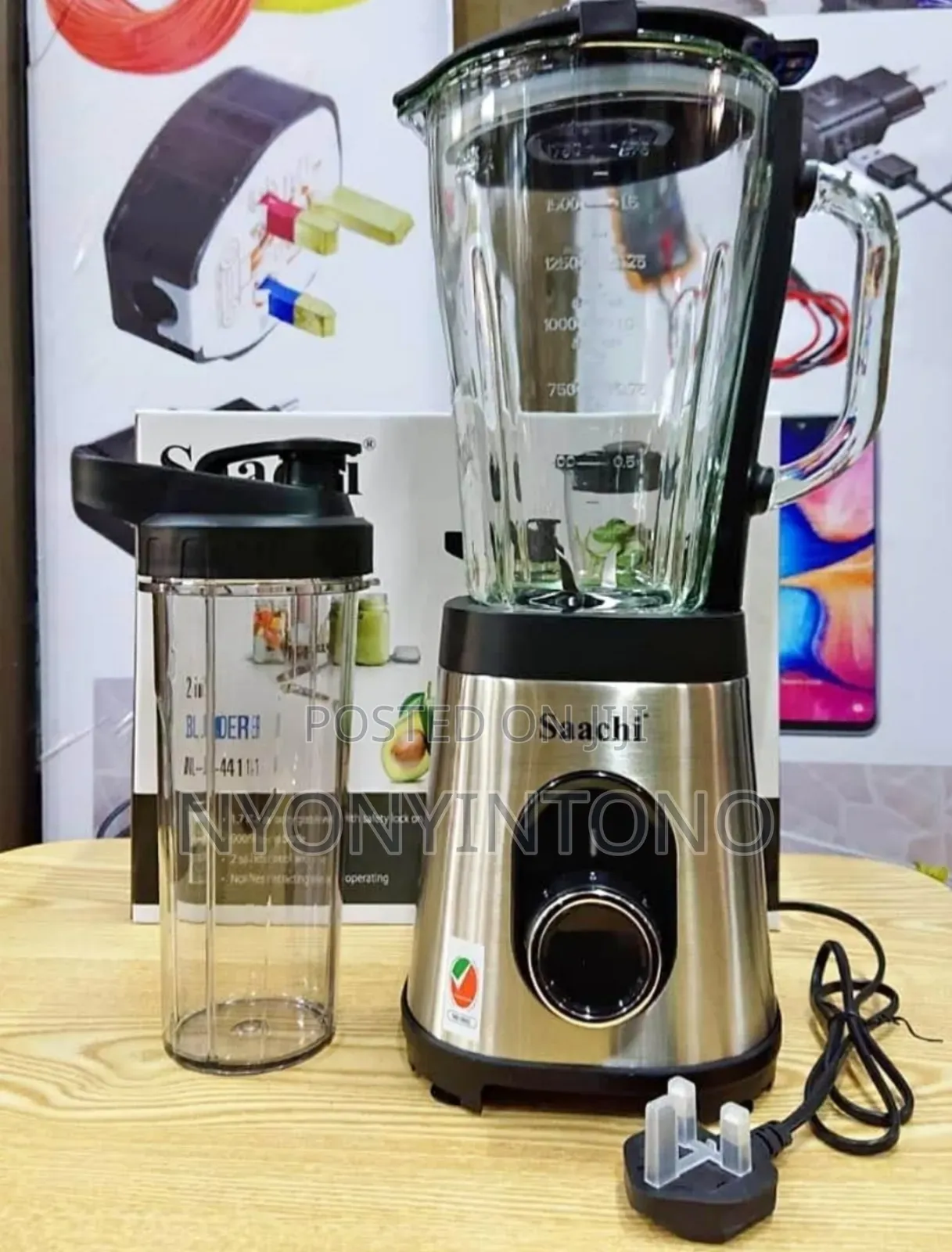 Saachi 2 in 1 Juice Blender With Smoothie Bottle