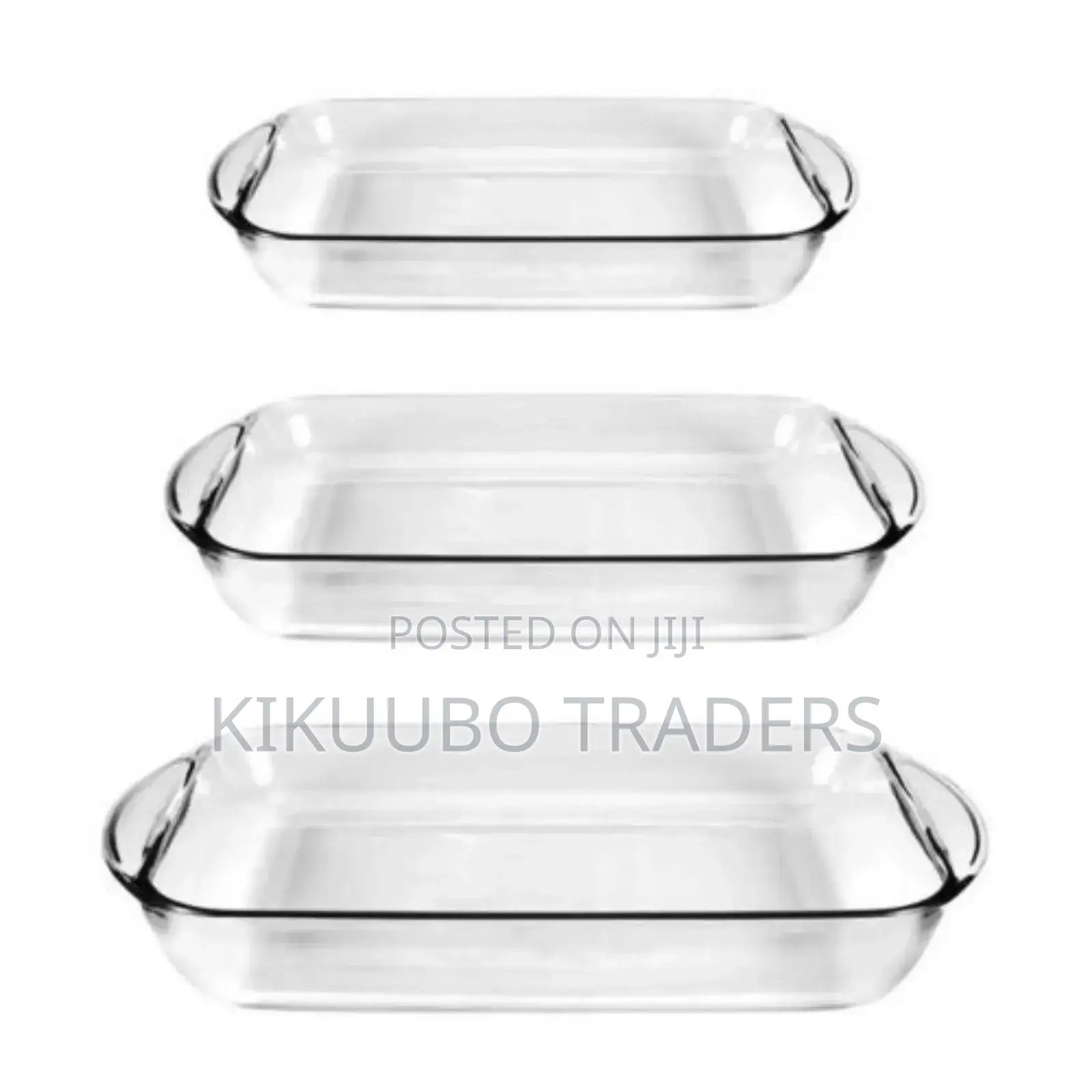 3pcs Rectangular Glass Bakeware Dishes