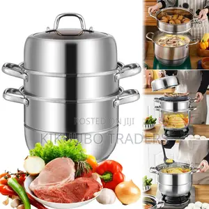 28cm- 3 Layer Stainless Steel Food Saucepan and Steamer