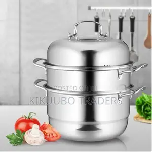 28cm - 3 Layer Stainless Steel Food Saucepan and Steamer