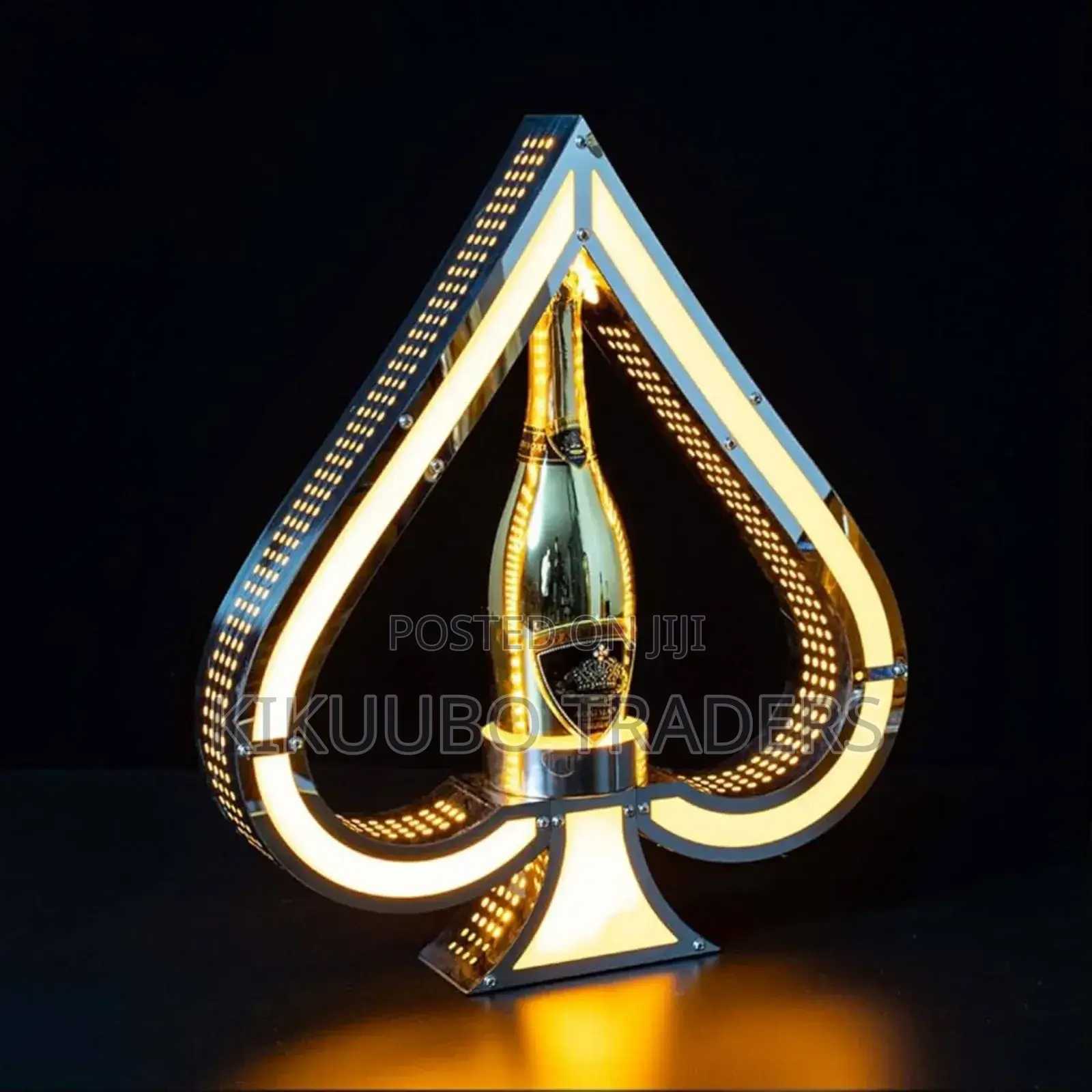 Led Lighted Wine Bottle Display Stand