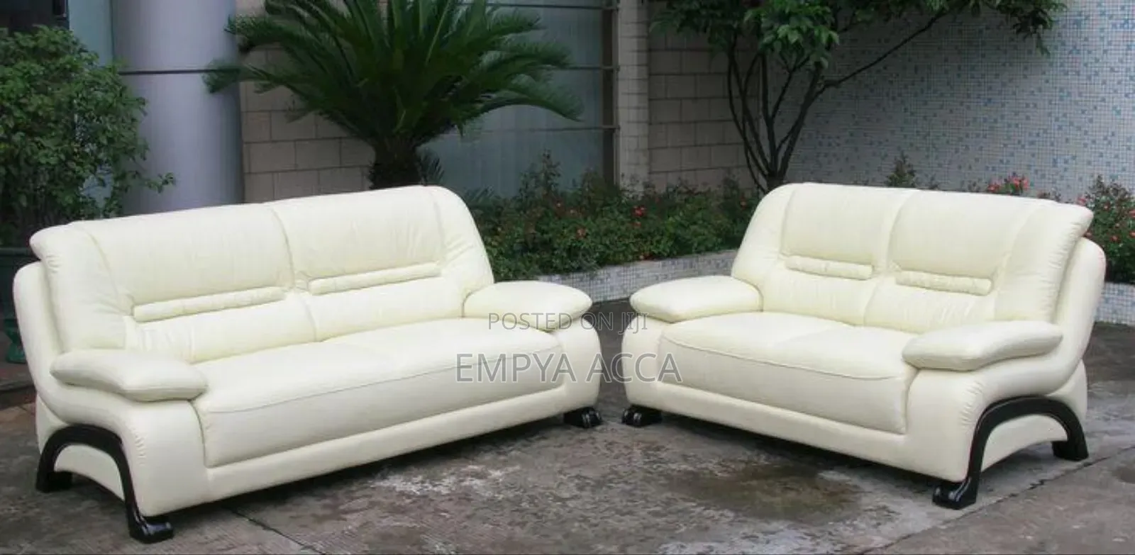 Cream Sofa Green
