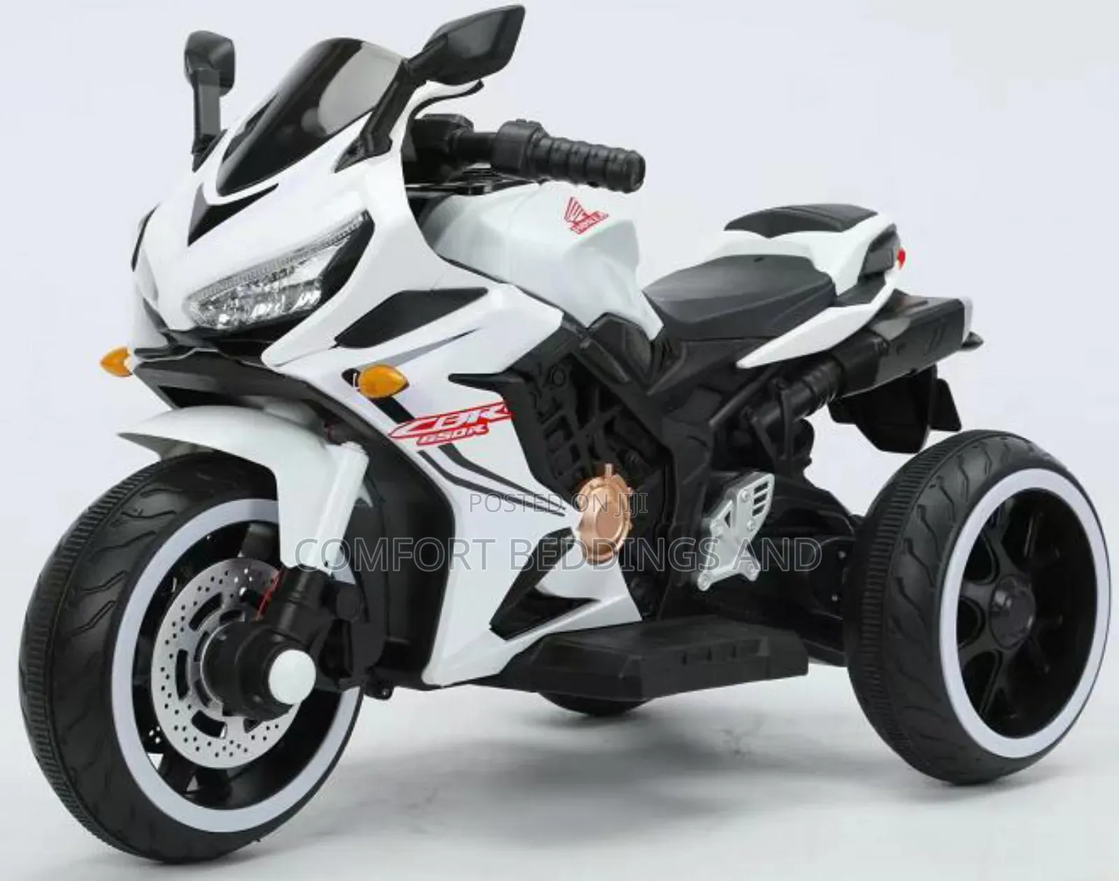 Kids Rechargeable Motorcycle Bike White