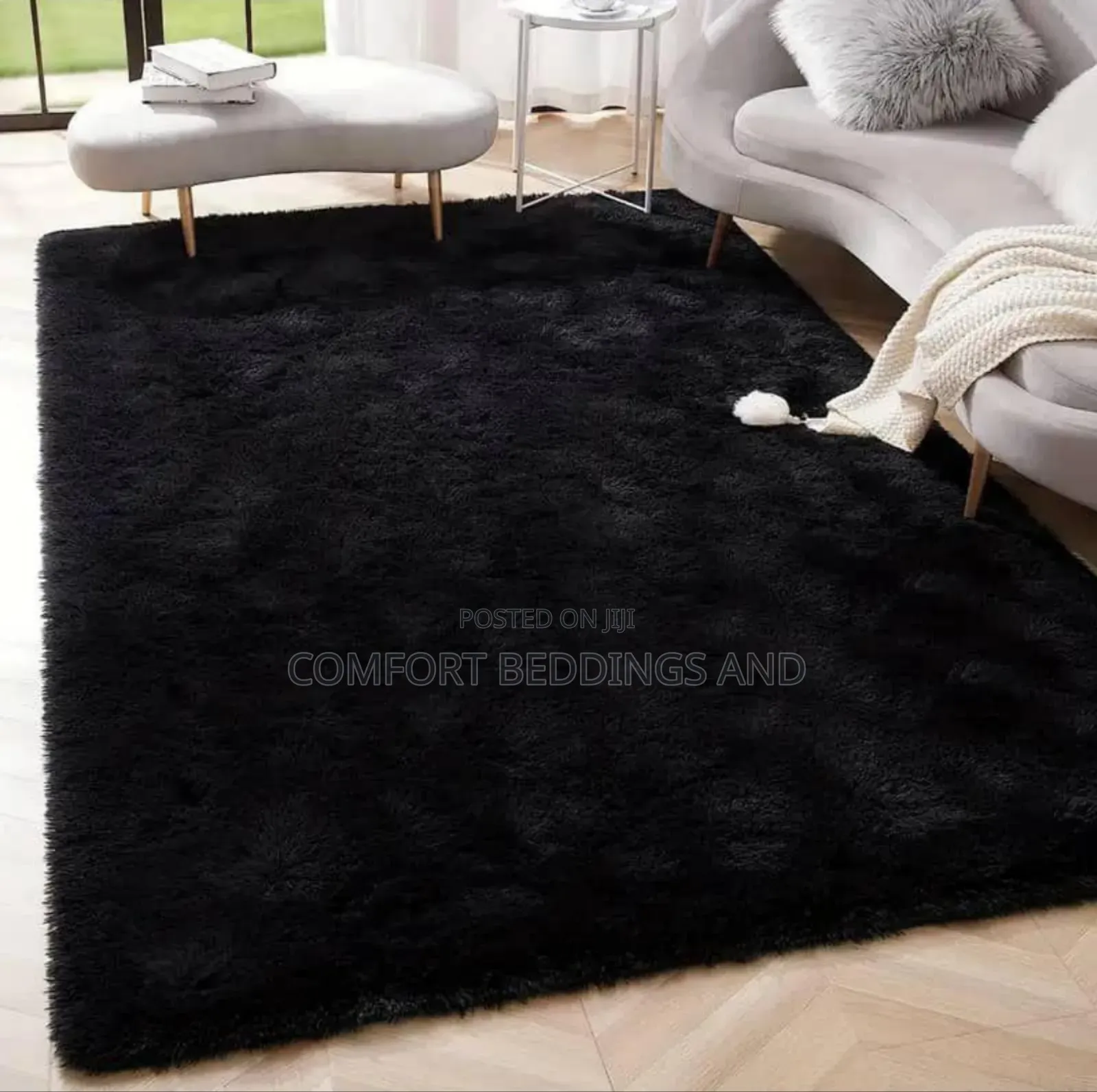 Fluffy Centre Carpet Black