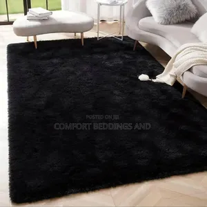 Fluffy Centre Carpet Black