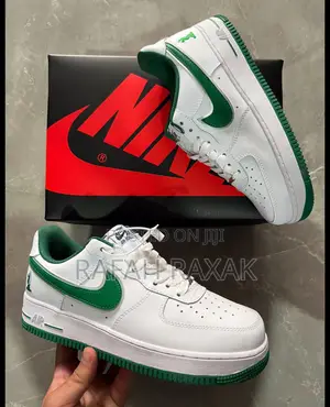 Original White/Green Nike Air Force 1 Low Sneaker