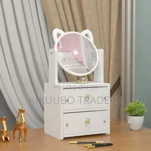 Vanity Make-Up Tabletop Mirror Storage With Drawer