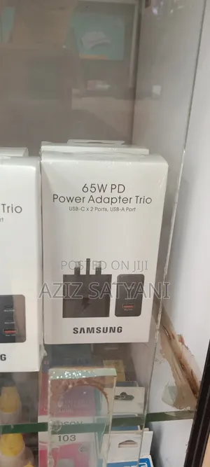 100% Original Samsung 65w CHGR With 3 Port Type C, Std, Usb