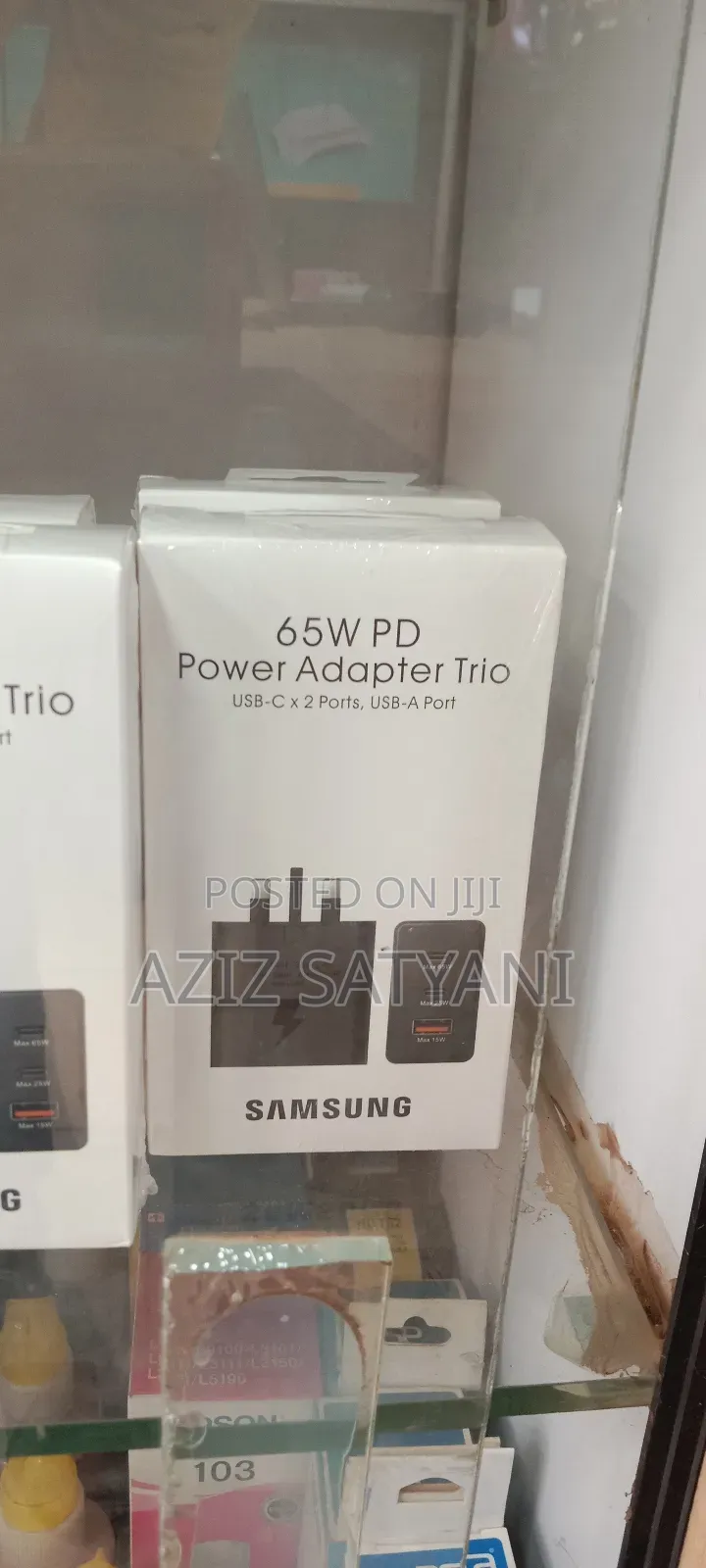 100% Original Samsung 65w CHGR With 3 Port Type C, Std, Usb